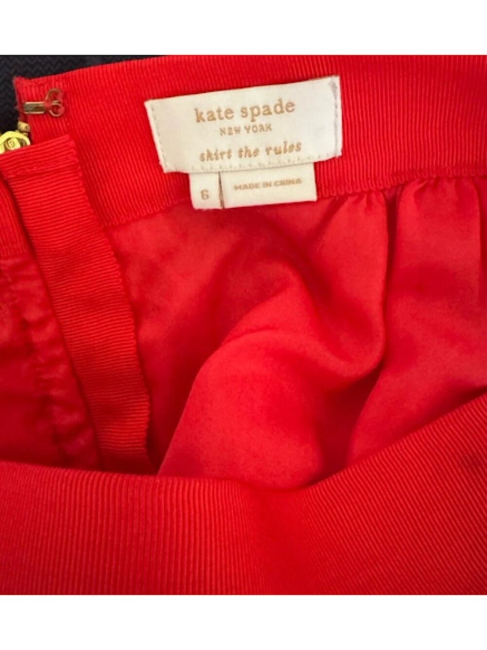 Kate Spade Red Pink Floral Print Skirt Sunburst A Line Mini Cotton Blend Work - Picture 3 of 9